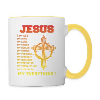 My everything - Contrasting Mug - white/yellow - Right