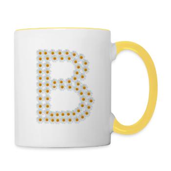 B from Margarites - Contrasting Mug - white/yellow - Right