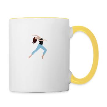 Dancing Dance Music - Contrasting Mug - white/yellow - Right