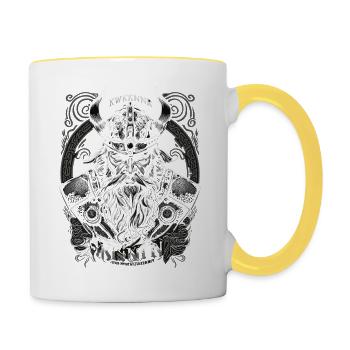 Vikings, Vikings, Celtes, tribus germaniques, Valhalla - Mug contrasté - blanc/jaune - Droite