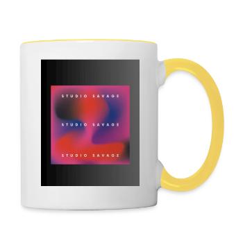 studio savage 3 - Mug contrasté - blanc/jaune - Droite