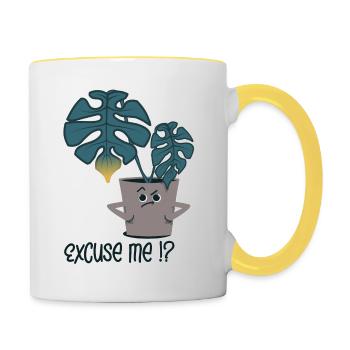 Plant - excuse me!? - Contrasting Mug - white/yellow - Right