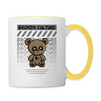 Broken Culture - Tasse zweifarbig - Weiß/Gelb - Rechts