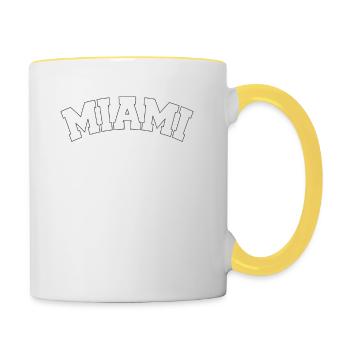 Miami - Florida Classic T-shirt - Tasse zweifarbig - Weiß/Gelb - Rechts
