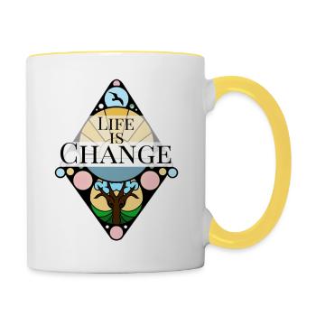 Life is Change - Contrasting Mug - white/yellow - Right