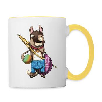 Dog summer - Contrasting Mug - white/yellow - Right
