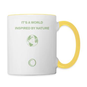Préserver la nature a - Mug contrasté - blanc/jaune - Droite