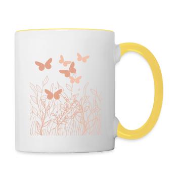 Summer meadow - Contrasting Mug - white/yellow - Right