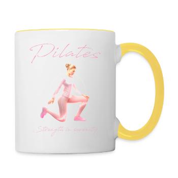 Pilates - Contrasting Mug - white/yellow - Right