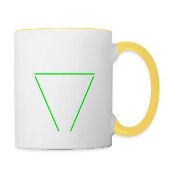 Dieu est toujours vert - Mug contrasté - blanc/jaune - Droite