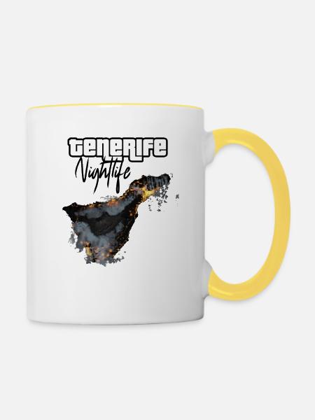 TF NIGHTLIFE - Tasse zweifarbig - Weiß/Gelb