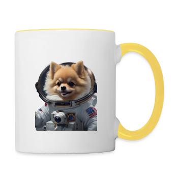 Galaxis Pomeranian - Tasse zweifarbig - Weiß/Gelb - Rechts