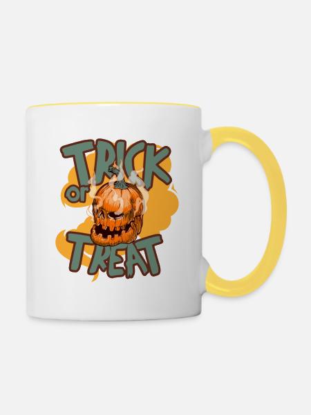 Süßes oder Saures - Tasse zweifarbig - Weiß/Gelb