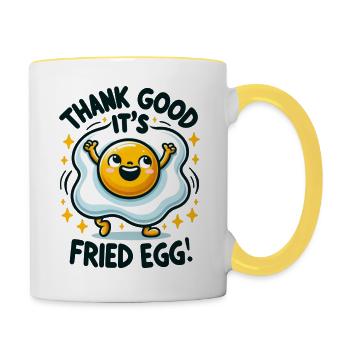 Thank God It's Fried Egg (Friday) - 1 - Contrasting Mug - white/yellow - Right