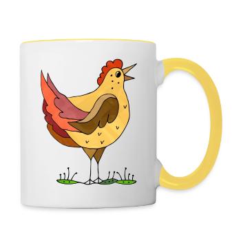 Hen - Contrasting Mug - white/yellow - Right