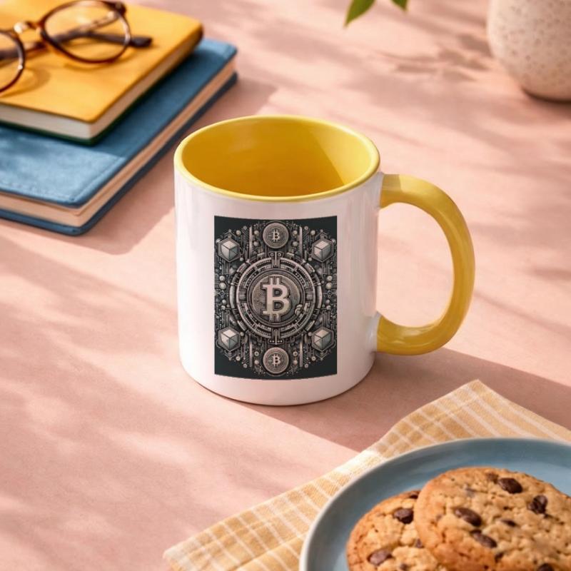 Crypto Frontier: Digital Evolution Tasse zweifarbig