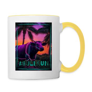 Bull Run - Tasse zweifarbig - Weiß/Gelb - Rechts