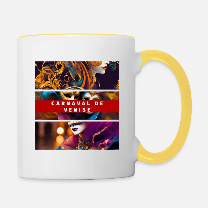 Chromatic Carnival - Contrasting Mug - white/yellow
