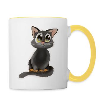 Leo - Tasse zweifarbig - Weiß/Gelb - Rechts