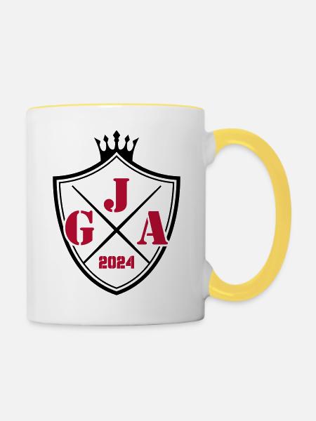 jga 2024 wappen - Tasse zweifarbig - Weiß/Gelb
