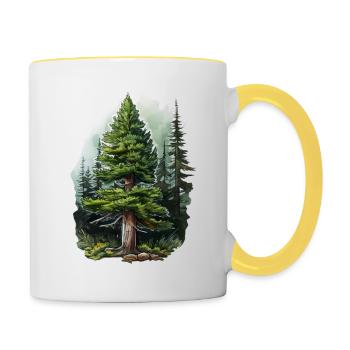 Fir - Contrasting Mug - white/yellow - Right