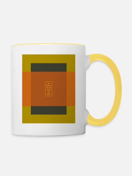 Erfolg - Tasse zweifarbig - Weiß/Gelb