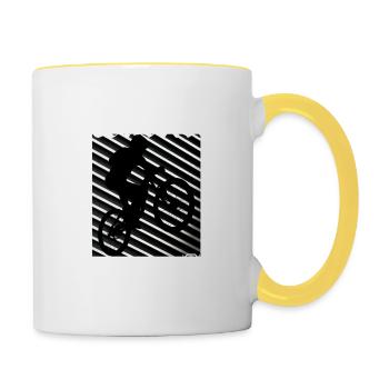 Wild Ride - The Mountain Bike Adventurer - Contrasting Mug - white/yellow - Right