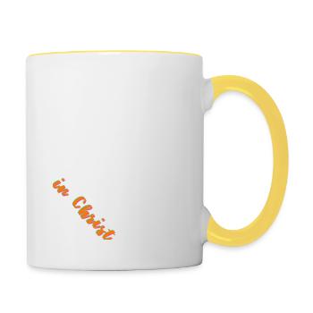 Hope in christ - Tasse zweifarbig - Weiß/Gelb - Rechts