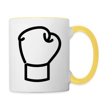 Boxing Glove - Contrasting Mug - white/yellow - Right