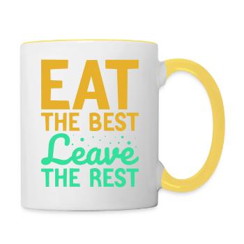Eat the Best - Contrasting Mug - white/yellow - Right