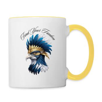 Find your Freedom - Contrasting Mug - white/yellow - Right