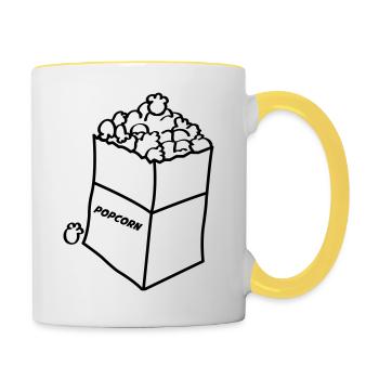 Maïs soufflé 01 - Mug contrasté - blanc/jaune - Droite
