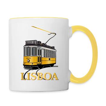 Tram of Lisbon - Contrasting Mug - white/yellow - Right