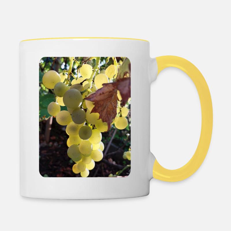 GRAPE - Contrasting Mug - white/yellow