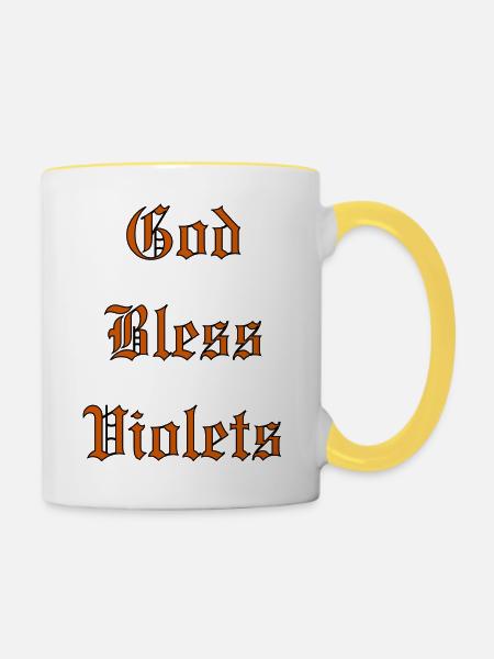 GodBlessViolets - Tasse zweifarbig - Weiß/Gelb