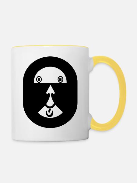 Blickfang - Tasse zweifarbig - Weiß/Gelb