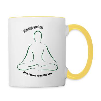 Keep Calm and Blame It on the Lag - Contrasting Mug - white/yellow - Right