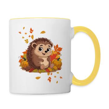 Herbst - Tasse zweifarbig - Weiß/Gelb - Rechts