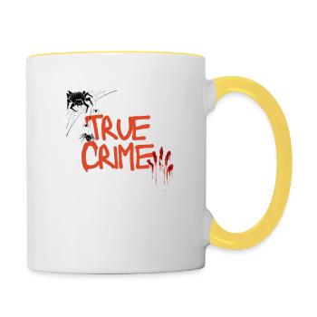 True Crime - Tasse zweifarbig - Weiß/Gelb - Rechts