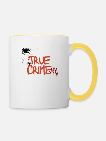 True Crime - Tasse zweifarbig - Weiß/Gelb