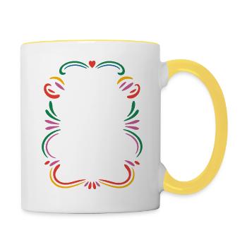 Qui aime bien châtie bien - Mug contrasté - blanc/jaune - Droite