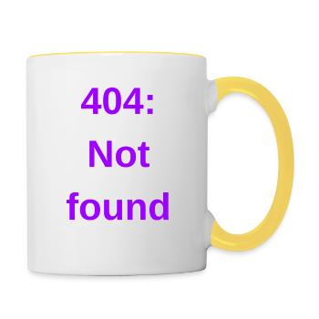 404: Not found - Contrasting Mug - white/yellow - Right
