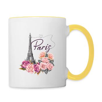 Paris - Tasse zweifarbig - Weiß/Gelb - Rechts