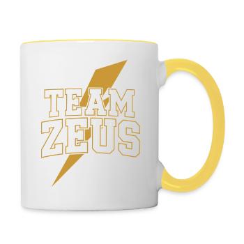 Team Zeus - Mug contrasté - blanc/jaune - Droite