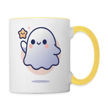 amical - Mug contrasté - blanc/jaune - Droite