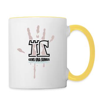 Echecs - Mug contrasté - blanc/jaune - Droite