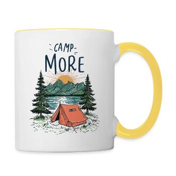 Camp Mehr - Tasse zweifarbig - Weiß/Gelb - Rechts