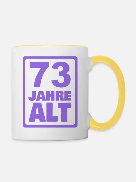 73 - Tasse zweifarbig - Weiß/Gelb