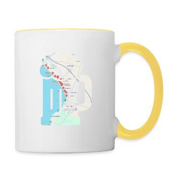 Malle-Bierglas - Tasse zweifarbig - Weiß/Gelb - Rechts