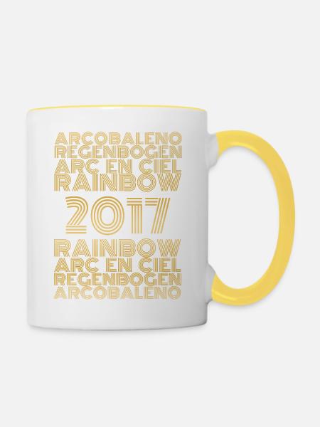 Rainbow 2017 - Tasse zweifarbig - Weiß/Gelb